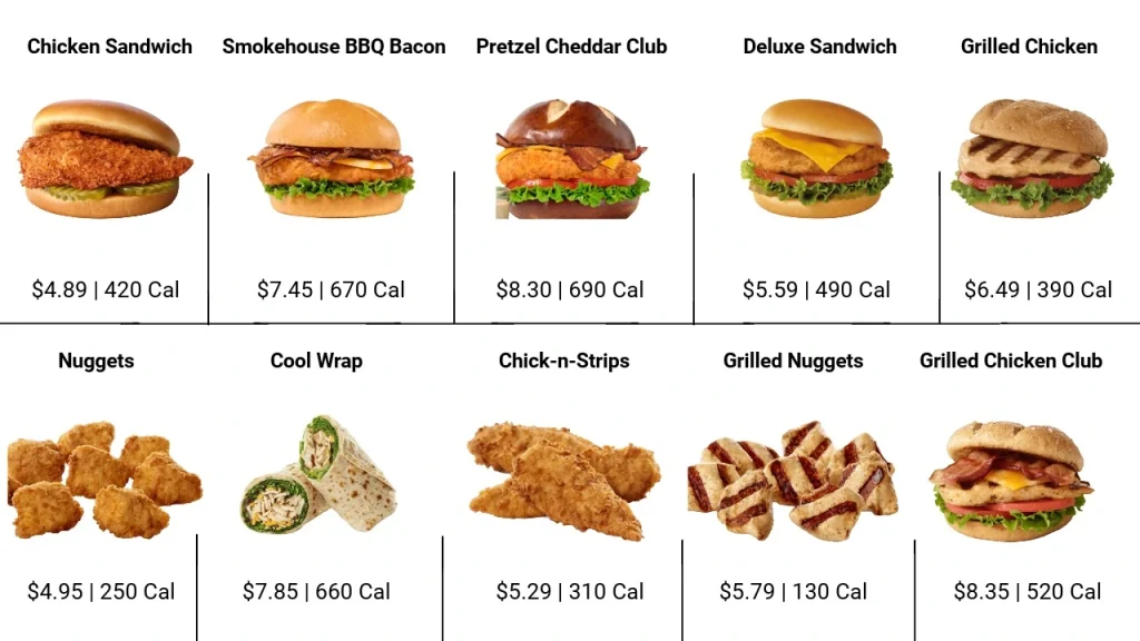 Chick-Fil-A Entrees Menu